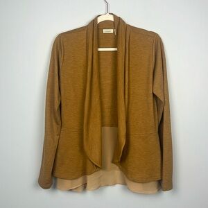 LOGO Lounge layered open front casual small cardigan